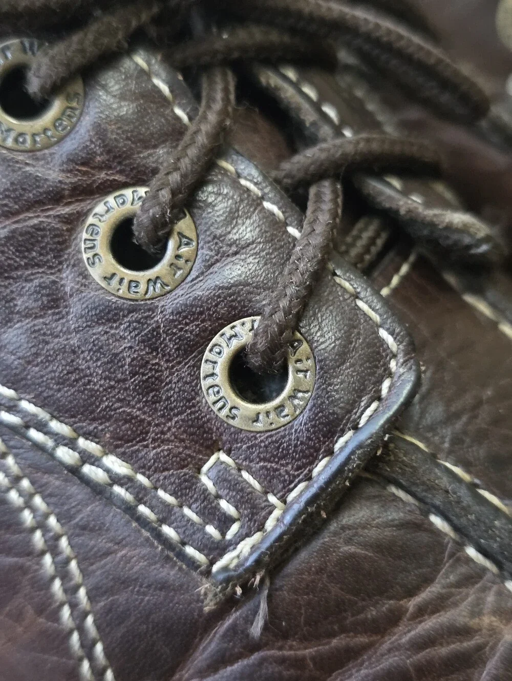 Dr Martens 12283 Daisy Brown Leather Chunky Platform Oxford Shoes Womens 7 Y2K